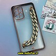 قاب گوشی Galaxy A52 4G - Galaxy A52 5G - Galaxy A52S سامسونگ طرح الکتروپلیتینگ ژله ای شفاف اورجینال دستبندی کارتیر محافظ لنز دار مشکی کد 1268