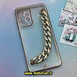 قاب گوشی Galaxy A52 4G - Galaxy A52 5G - Galaxy A52S سامسونگ طرح الکتروپلیتینگ ژله ای شفاف اورجینال دستبندی کارتیر محافظ لنز دار سفید کد 1269