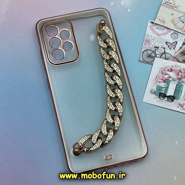 قاب گوشی Galaxy A52 4G - Galaxy A52 5G - Galaxy A52S سامسونگ طرح الکتروپلیتینگ ژله ای شفاف اورجینال دستبندی کارتیر محافظ لنز دار سفید کد 1269
