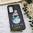 قاب گوشی Galaxy A54 5G سامسونگ پشت گلس آینه ای CASETIFY طرح خرسی تدی مات محافظ لنزدار مشکی کد 680