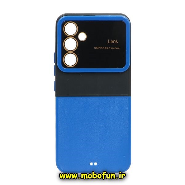 کیف گوشی Galaxy A54 5G سامسونگ طرح دو رنگ Camera Lens مشکی آبی محافظ لنز دار کد 705