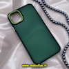 قاب گوشی iPhone 11 Pro Max آیفون پشت مات متال کیس دور سیلیکونی سبز تیره کد 662