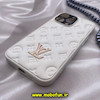 قاب گوشی iPhone 13 Pro آیفون پافر چرمی محافظ لنز دار لویی ویتون LV سفید کد 446
