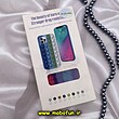 قاب گوشی iPhone 13 Pro Max آیفون سیلیکونی پاک کنی اورجینال طرح پاپیت فیجت آبرنگی رنگین کمانی محافظ لنز دار کد 648