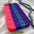 قاب گوشی iPhone 13 Pro Max آیفون سیلیکونی پاک کنی اورجینال طرح پاپیت فیجت آبرنگی رنگین کمانی محافظ لنز دار کد 648