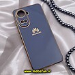 قاب گوشی Huawei Nova 10 SE هوآوی طرح ژله ای مای کیس گلد لاین دور طلایی محافظ لنز دار آبی فیلی کد 10