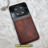 قاب گوشی Huawei Nova Y90 هوآوی طرح چرم و گلس دلیکات DELICATE محافظ لنز دار قهوه ای کد 15