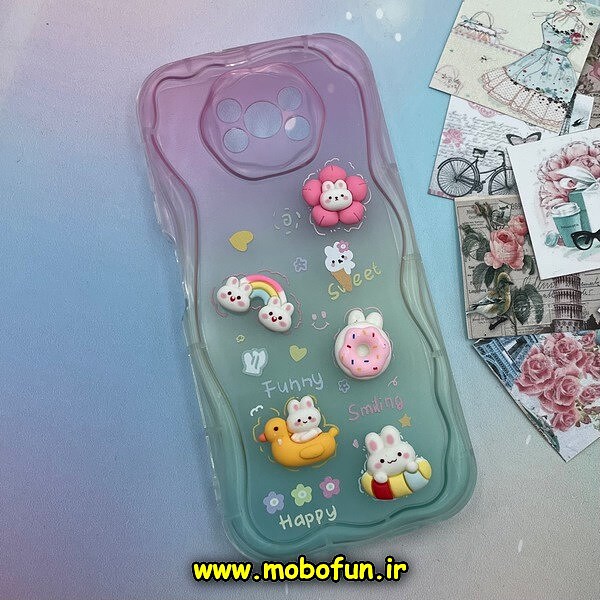 قاب گوشی Poco X3 NFC - Poco X3 Pro شیائومی طرح ژله ای سه بعدی برجسته عروسکی محافظ لنز دار کد 1566
