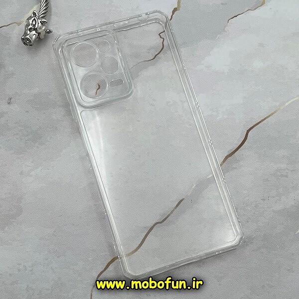 قاب گوشی Poco X5 Pro / Redmi Note 12 Pro 5G / Redmi Note 12 Pro Plus شیائومی طرح ژله ای شفاف بی رنگ ایربگ دار کپسولی محافظ لنز دار کد 246