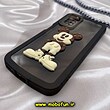 قاب گوشی Xiaomi Redmi Note 11 Pro 4G Global - Redmi Note 11 Pro 5G Global شیائومی طرح ژله ای شفاف بالشتی سه بعدی میکی موس محافظ لنز دار مشکی کد 355