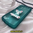 قاب گوشی Xiaomi Redmi Note 11 Pro 4G Global - Redmi Note 11 Pro 5G Global شیائومی طرح ژله ای شفاف بالشتی سه بعدی گربه ای محافظ لنز دار سبزآبی کد 357