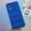 قاب گوشی Redmi Note 12 4G شیائومی سیلیکون ژله ای پافر PC زیر بسته محافظ لنز دار آبی کد 376