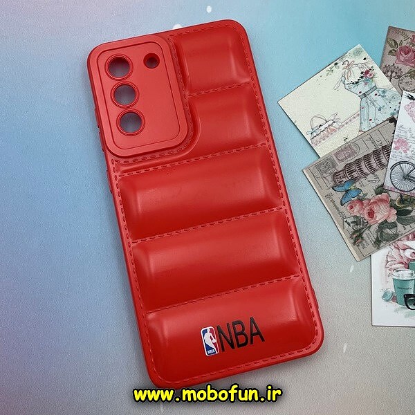 قاب گوشی Galaxy S21 FE سامسونگ سیلیکون ژله ای پافر PC زیر بسته محافظ لنز دار طرح NBA بسکتبال قرمز کد 698