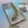 قاب گوشی Galaxy S21 Ultra سامسونگ طرح الکتروپلیتینگ ژله ای شفاف اورجینال دستبندی کارتیر محافظ لنز دار سفید کد 346