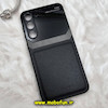 قاب گوشی Galaxy S23 Plus سامسونگ طرح چرم و گلس دلیکات DELICATE محافظ لنز دار مشکی کد 7