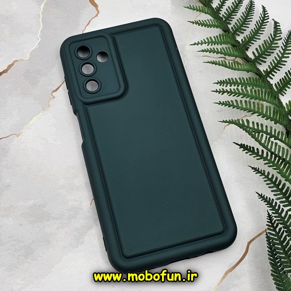 قاب گوشی Galaxy A04S سامسونگ سیلیکونی ژله ای پافر PC پفکی سبز تیره کد 276