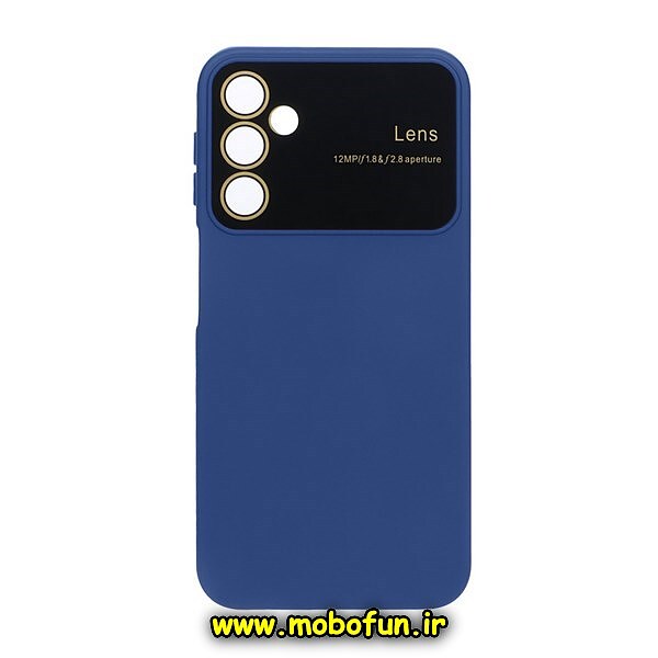 قاب گوشی Galaxy A14 4G - Galaxy A14 5G سامسونگ سیلیکونی Camera Lens زیر بسته محافظ لنز دار سرمه ای کد 694