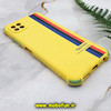 قاب گوشی Galaxy A22 5G سامسونگ طرح سیلیکونی ضد ضربه محافظ لنز دار ایربگ دار زرد کد 366