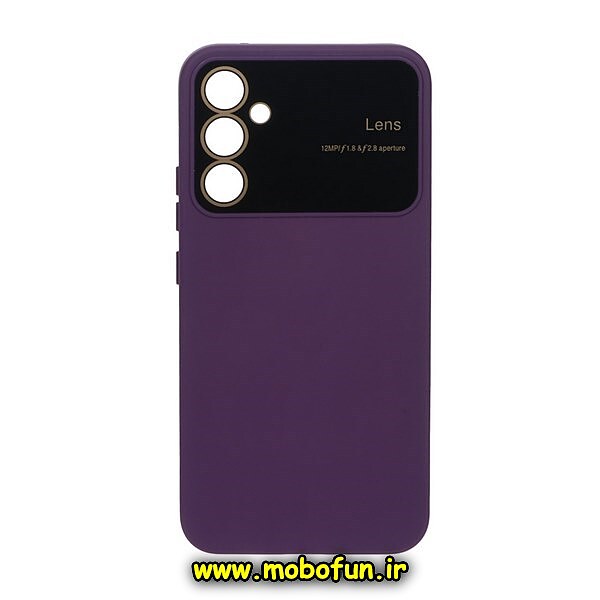 قاب گوشی Galaxy A34 5G سامسونگ سیلیکونی Camera Lens زیر بسته محافظ لنز دار بنفش کد 545