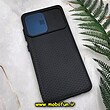قاب گوشی Galaxy A52 - Galaxy A52S سامسونگ ژله ای TPU محافظ لنز دار کشویی مشکی سرمه ای کد 1281
