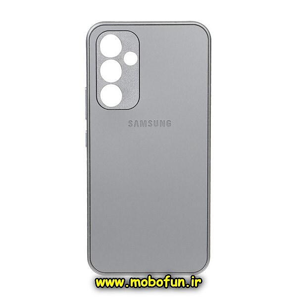 قاب گوشی Galaxy A54 5G سامسونگ مدل PVD ضد خش پشت گلس شیشه ای محافظ لنز دار نقره ای کد 714