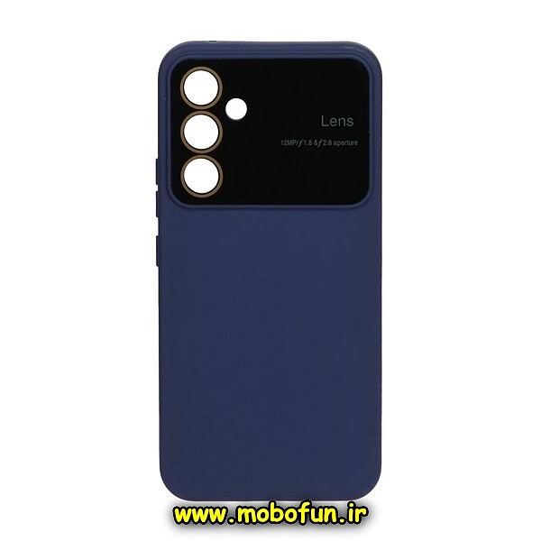 قاب گوشی Galaxy A54 5G سامسونگ سیلیکونی Camera Lens زیر بسته محافظ لنز دار سرمه ای کد 716