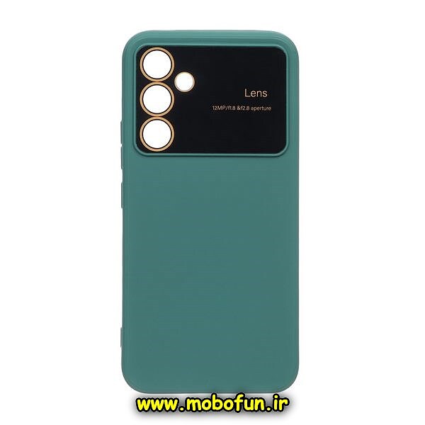 قاب گوشی Galaxy A54 5G سامسونگ سیلیکونی Camera Lens زیر بسته محافظ لنز دار سبز کد 718