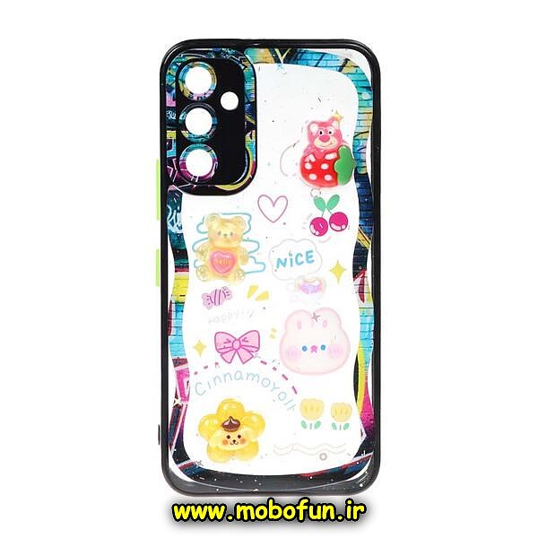 قاب گوشی Galaxy A54 5G سامسونگ طرح طلقی شفاف عروسکی محافظ لنز دار مشکی کد 723