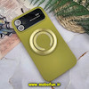 قاب گوشی iPhone 11 آیفون سیلیکونی اورجینال Camera Lens زیر بسته HD GLASS FILM محافظ لنز دار مگ سیف هولدر دار زرد لیموئی کد E9-170004