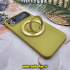 قاب گوشی iPhone 11 آیفون سیلیکونی اورجینال Camera Lens زیر بسته HD GLASS FILM محافظ لنز دار مگ سیف هولدر دار زرد لیموئی کد E9-170004