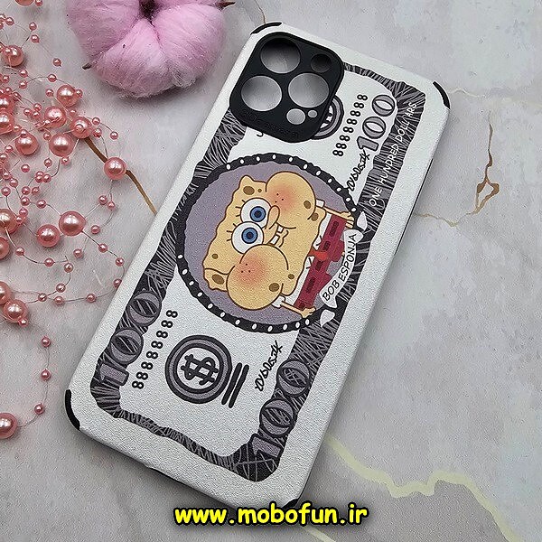 قاب گوشی iPhone 12 Pro Max آیفون طرح چرمی ژله ای باب اسفنجی صد دلاری کد 759