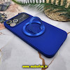 قاب گوشی iPhone 12 Pro Max آیفون سیلیکونی اورجینال Camera Lens زیر بسته HD GLASS FILM محافظ لنز دار مگ سیف هولدر دار آبی کاربنی کد E9-170021