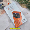 قاب گوشی iPhone 12 Pro Max آیفون سیلیکونی اورجینال Camera Lens زیر بسته HD GLASS FILM محافظ لنز دار مگ سیف هولدر دار آبی کاربنی کد E9-170021