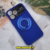 قاب گوشی iPhone 14 Pro Max آیفون سیلیکونی اورجینال Camera Lens زیر بسته HD GLASS FILM محافظ لنز دار مگ سیف هولدر دار آبی کاربنی کد E9-170032