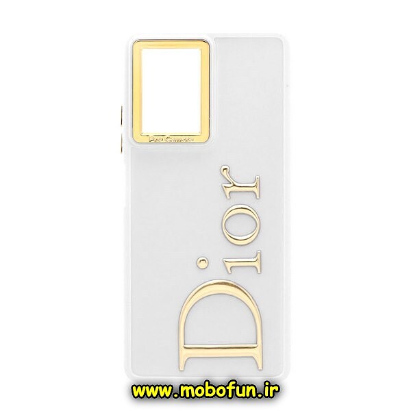 قاب گوشی Xiaomi Mi 11T - Mi 11T Pro شیائومی طرح سیلیکونی دیور Dior ژله ای TPU لنز طلایی سفید کد 745