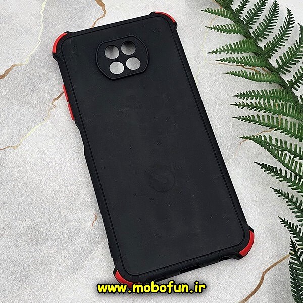 قاب گوشی Redmi Note 9T شیائومی طرح سیلیکونی ضد ضربه محافظ لنز دار ایربگ دار مشکی کد 193