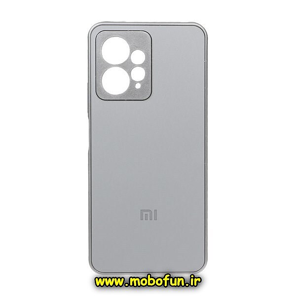 قاب گوشی Redmi Note 12 4G شیائومی مدل PVD ضد خش پشت گلس شیشه ای محافظ لنز دار نقره ای کد 384