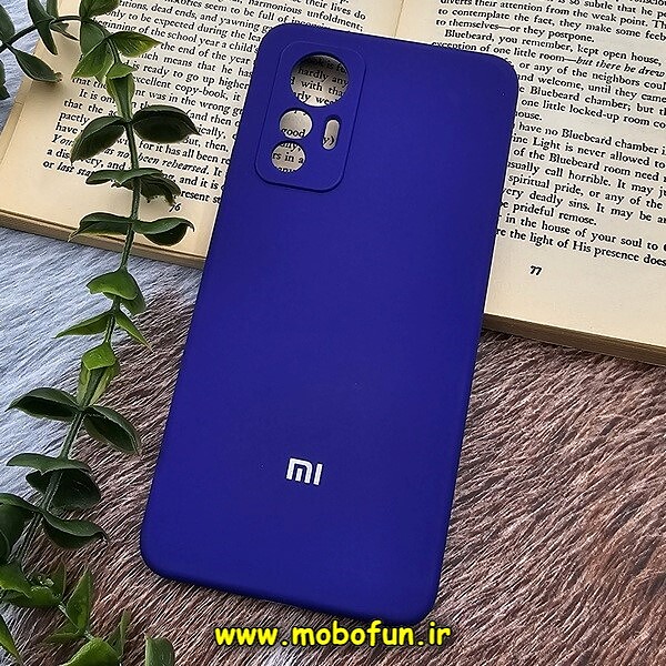 قاب گوشی Xiaomi 12 Lite شیائومی سیلیکونی اورجینال پاک کنی درجه یک زیربسته ارغوانی محافظ لنز دار کد 155