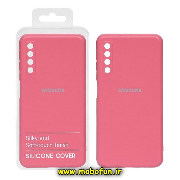 قاب گوشی Galaxy A7 2018 - A750 سامسونگ سیلیکونی های کپی زیربسته محافظ لنز دار صورتی فانتزی کد 286