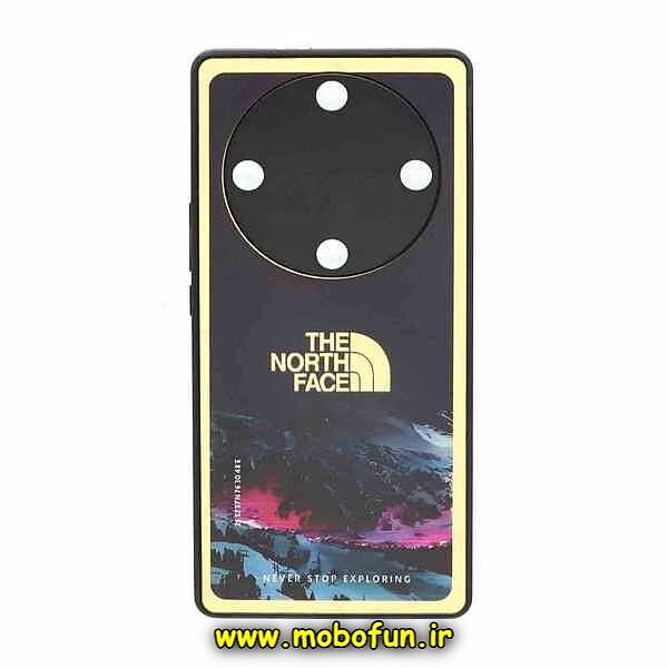 قاب گوشی Honor X9A آنر پشت گلس سرامیکی طلاکوب THE NORTH FACE محافظ لنزدار کد 113