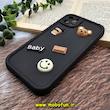 قاب گوشی iPhone 11 Pro Max آیفون طرح سیلیکونی ژله ای سه بعدی برجسته عروسکی COFFEE Baby محافظ لنز دار مشکی کد 677