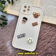 قاب گوشی iPhone 11 Pro Max آیفون طرح سیلیکونی ژله ای سه بعدی برجسته عروسکی COFFEE Baby محافظ لنز دار کرم کد 678