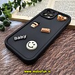 قاب گوشی iPhone 12 Pro Max آیفون طرح سیلیکونی ژله ای سه بعدی برجسته عروسکی COFFEE Baby محافظ لنز دار مشکی کد 767