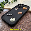 قاب گوشی iPhone 13 Pro Max آیفون طرح سیلیکونی ژله ای سه بعدی برجسته عروسکی COFFEE Baby محافظ لنز دار مشکی کد 666