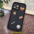 قاب گوشی iPhone 13 Pro Max آیفون طرح سیلیکونی ژله ای سه بعدی برجسته عروسکی COFFEE Baby محافظ لنز دار مشکی کد 666