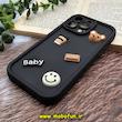 قاب گوشی iPhone 14 Pro Max آیفون طرح سیلیکونی ژله ای سه بعدی برجسته عروسکی COFFEE Baby محافظ لنز دار مشکی کد 280
