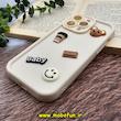 قاب گوشی iPhone 14 Pro Max آیفون طرح سیلیکونی ژله ای سه بعدی برجسته عروسکی COFFEE Baby محافظ لنز دار کرم کد 282