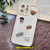 قاب گوشی iPhone 14 Pro Max آیفون طرح سیلیکونی ژله ای سه بعدی برجسته عروسکی COFFEE Baby محافظ لنز دار کرم کد 282