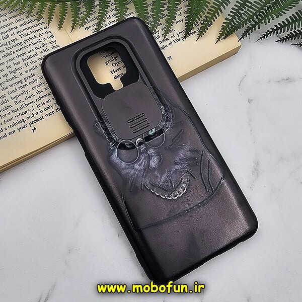 قاب گوشی Redmi Note 9S - Redmi Note 9 Pro شیائومی فانتزی ژله ای طرح گربه جنتلمن محافظ لنزدار کشویی کد 1155