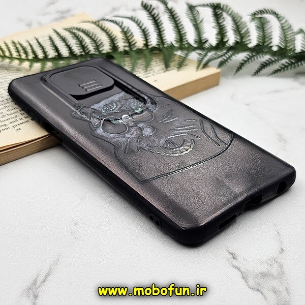 قاب گوشی Redmi Note 9S - Redmi Note 9 Pro شیائومی فانتزی ژله ای طرح گربه جنتلمن محافظ لنزدار کشویی کد 1155